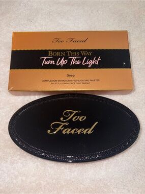 Two Faced Born This Way complexion enhancing highlighting palette in Deep